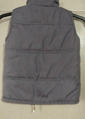 Kız Çocuk Gri Fermuarlı Yelek - Görsel 6