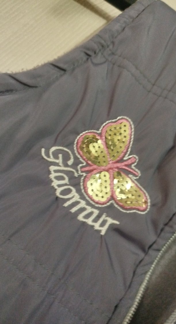 Kız Çocuk Gri Fermuarlı Yelek - Görsel 3