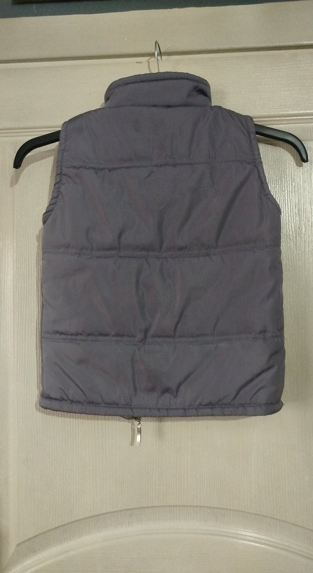 Kız Çocuk Gri Fermuarlı Yelek - Görsel 5