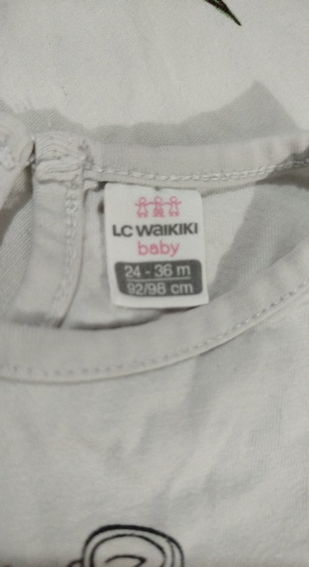 Kız Çocuk Beyaz Uzun Kollu Pamuklu Tişört - Görsel 3