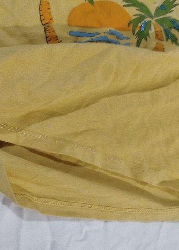 Sarı Kız Çocuk Baskılı Kısa Kollu Tişört - Görsel 6