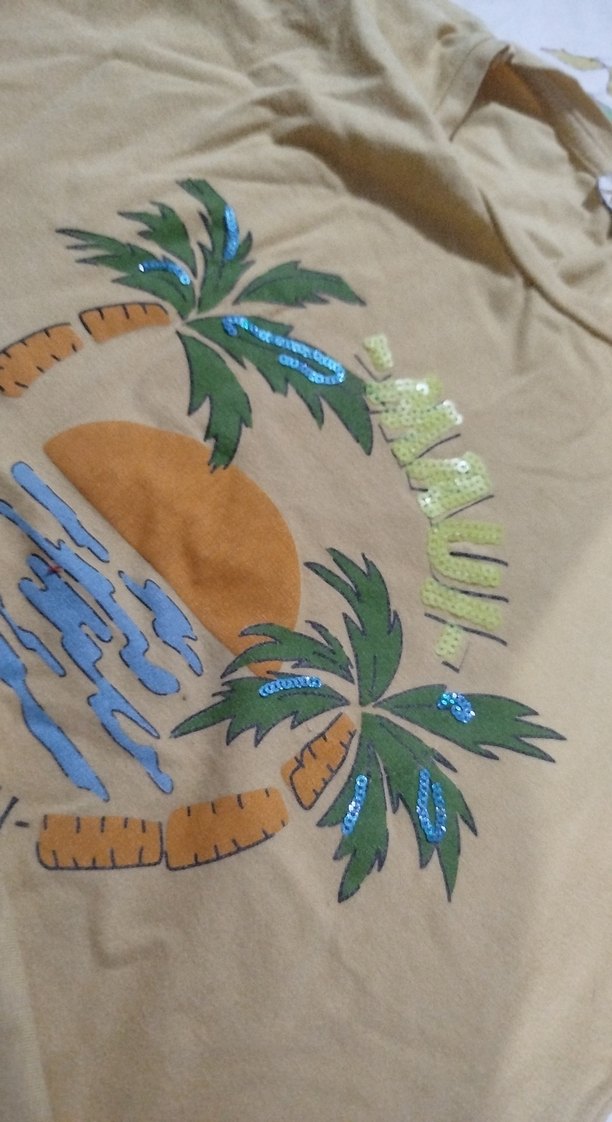 Sarı Kız Çocuk Baskılı Kısa Kollu Tişört - Görsel 5