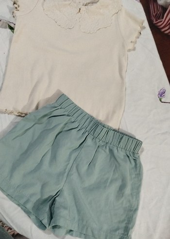 Rahat Kesim Keten Mini Şort - Görsel 2