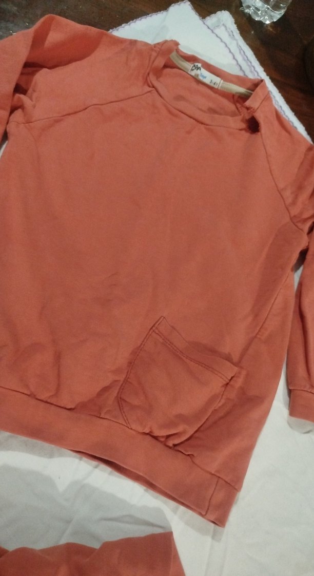 Kızlar için KiremitRahat Keten Eşofman Takımı - Görsel 3