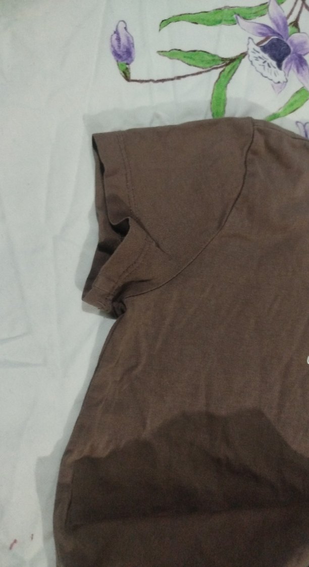 Kız Çocuk Kahverengi Kısa Kollu Basic Tişört - Görsel 5