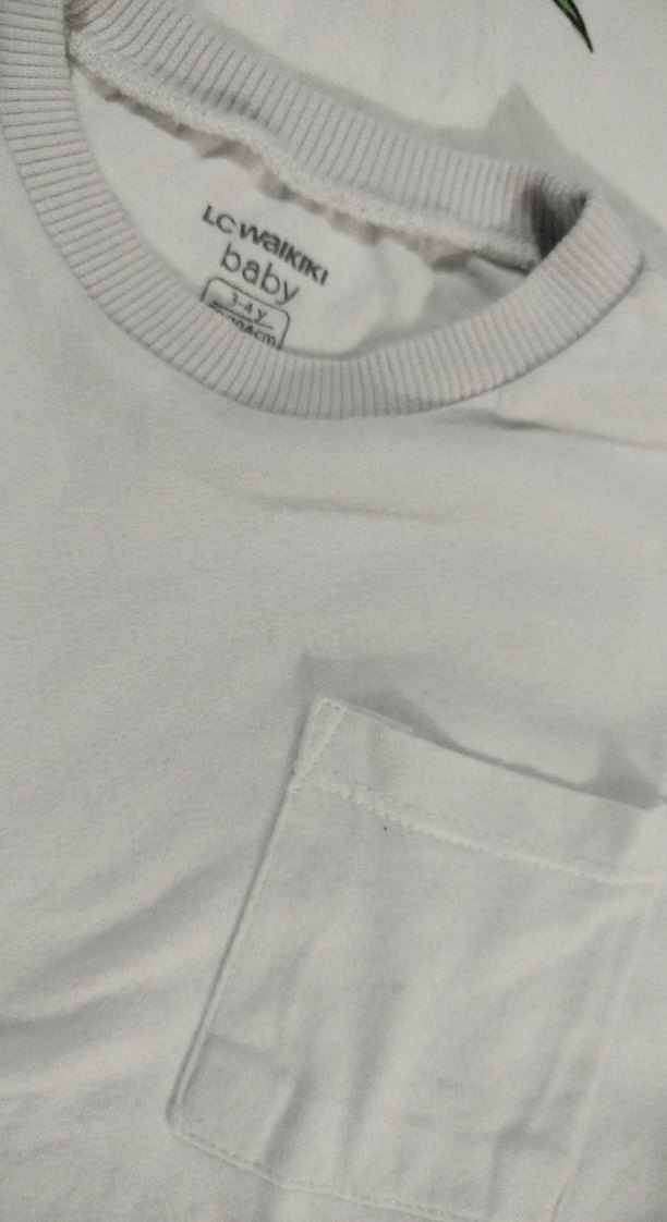 Çocuk Beyaz Uzun Kollu tişört - Görsel 2