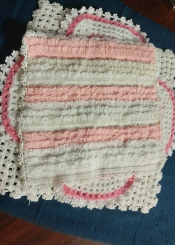 Pembe ve krem renkli banyo lifi seti - Görsel 7