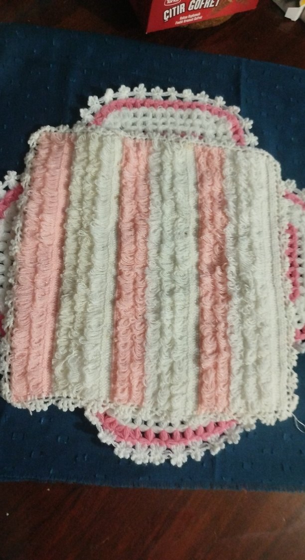 Pembe ve krem renkli banyo lifi seti - Görsel 3