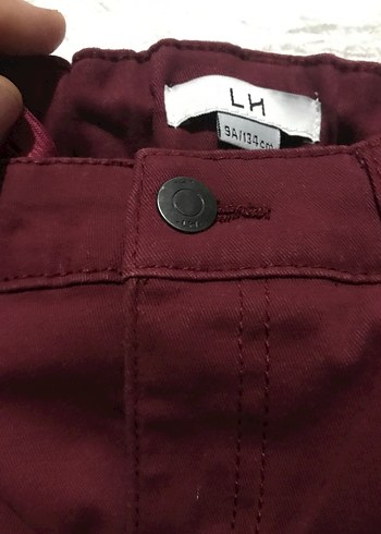 9 Yaş Beden bordo Renk Bordo Likrslı Pantolon
