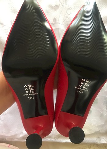 39 Beden kırmızı Renk Kırmızı Stiletto Topuklu Kadın Ayakkabısı