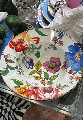 Mackenzie childs serving bowl servis kasesi büyük