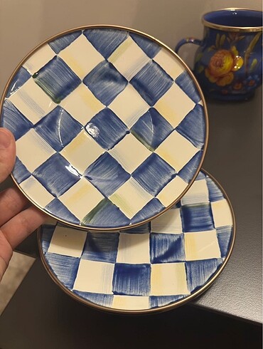 Mackenzie childs saucer adet orijinal sıfır etiketli