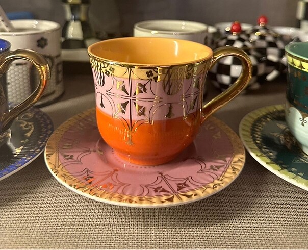 Anthropologie Anthropologie sıfır orjinal tasarım fincan ve tabağı