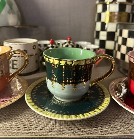 Anthropologie Anthropologie sıfır orjinal tasarım fincan ve tabağı
