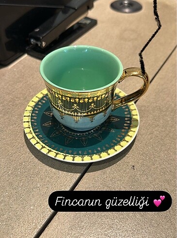 Anthropologie sıfır orjinal tasarım fincan ve tabağı