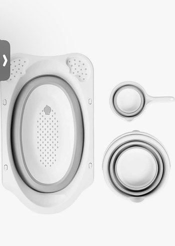 Katlanabilir Bebek Küveti ve Kova Seti - Görsel 2