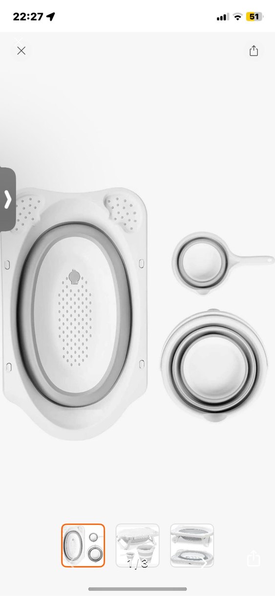 Katlanabilir Bebek Küveti ve Kova Seti - Görsel 2