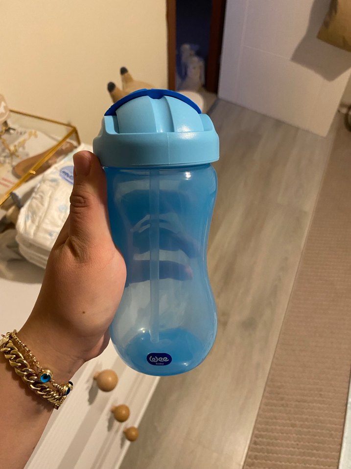 Mavi Pastel Bebek Biberonu - Görsel 4