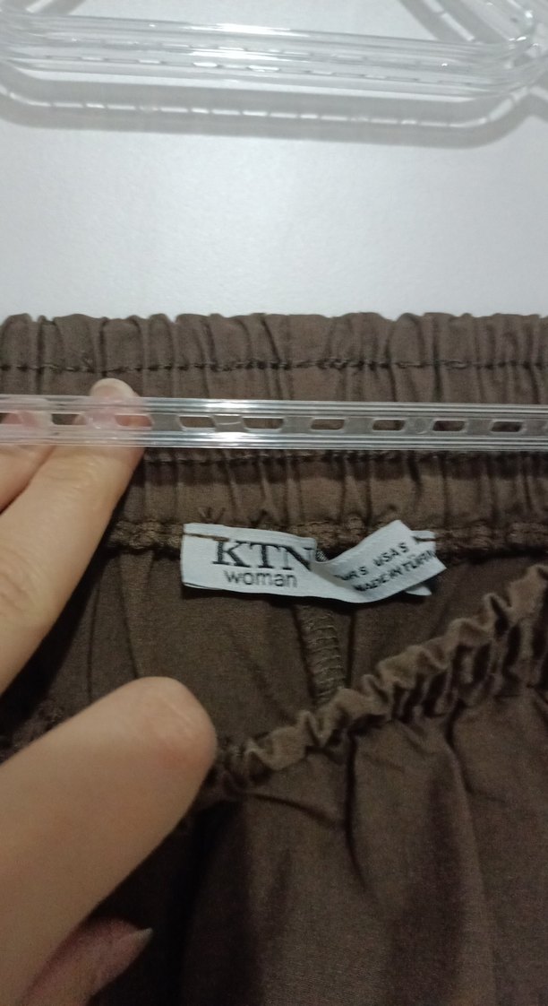 Kadın Kahverengi Pilili Midi Keten Etek - Görsel 4