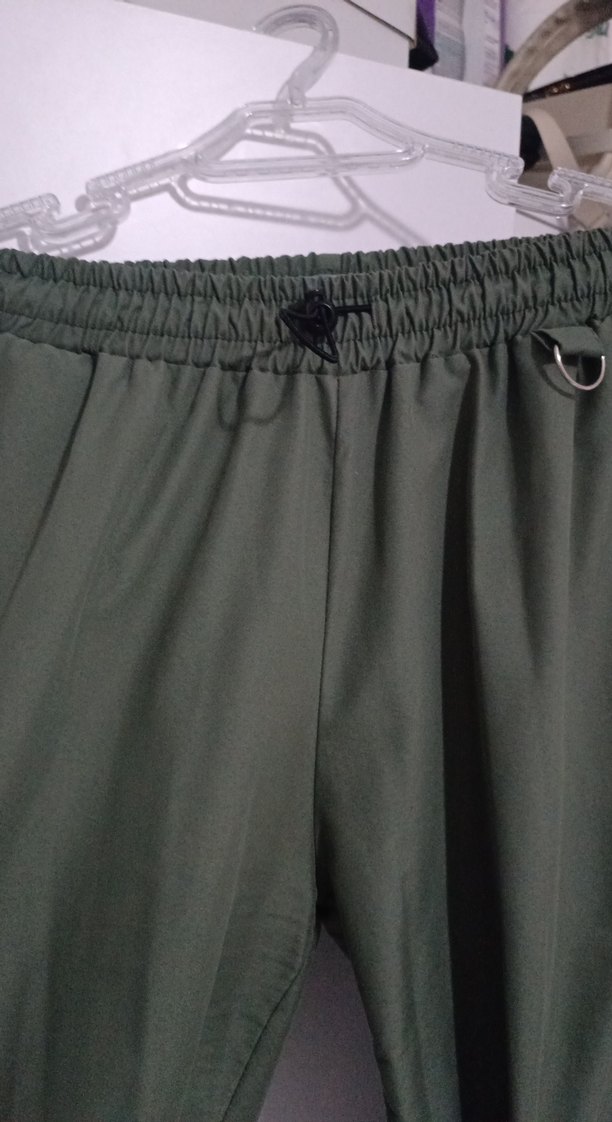 Kadın Kamuflaj Desenli Kemerli Rahat Pantolon - Görsel 3