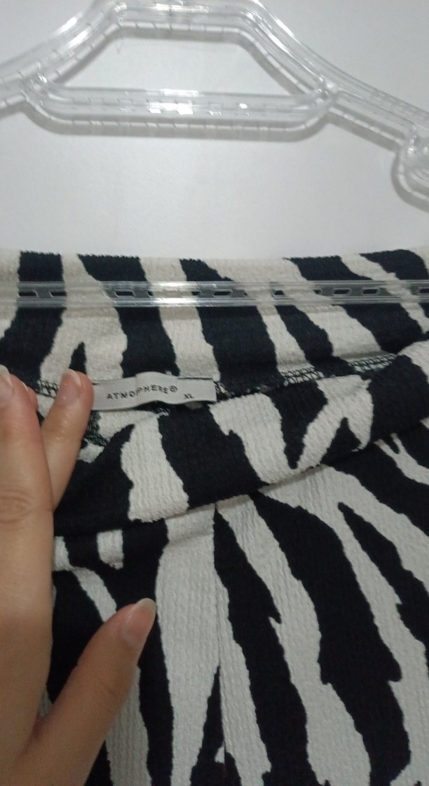 Zebra Desenli Midi Kadın Kumaş Pantolon - Görsel 3