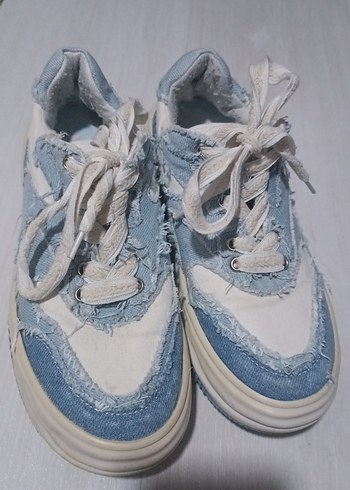 Mavi Denim Bağcıklı Platform Kadın Spor Ayakkabı - Görsel 6