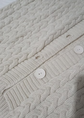 Uzun Bej Örgü Kadın Hırka - Görsel 5