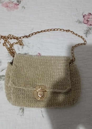 Bej Örgü Kadın Çanta - Görsel 3