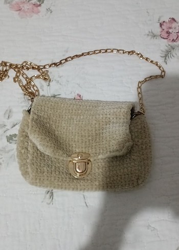 Bej Örgü Kadın Çanta - Görsel 2