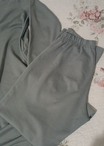 Gri Kadın Rahat Kesim Uzun Eşofman Takımı - Görsel 4