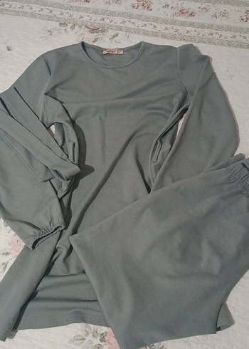 Gri Kadın Rahat Kesim Uzun Eşofman Takımı - Görsel 7