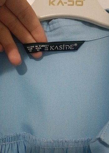 Mavi Pamuklu Uzun Kollu Gömlek - Görsel 4