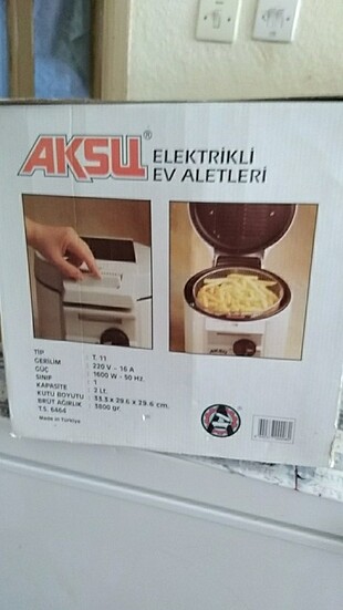 Fritöz sadece denemek amaçli bikez kullanildi kutusu mevcut 