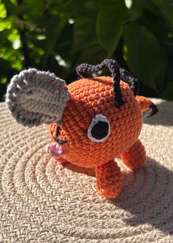 Beden Renk El Yapımı Amigurumi Pochita Chainsaw Man Anime Karakteri