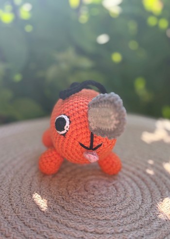El Yapımı Amigurumi Pochita Chainsaw Man Anime Karakteri