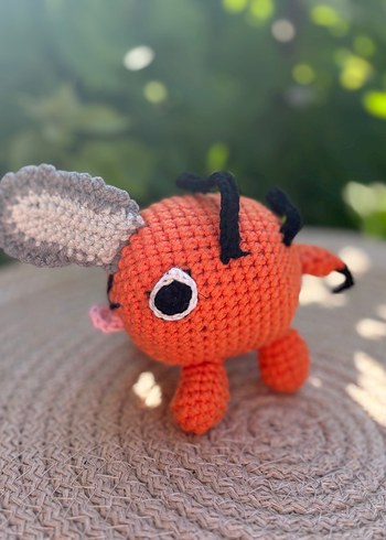 Beden El Yapımı Amigurumi Pochita Chainsaw Man Anime Karakteri