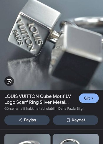 Louis Vuitton Bej Gri Tokalı Kadın Yüzük