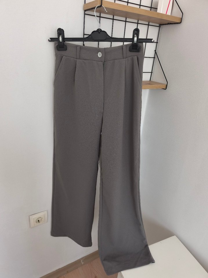 Gri Kumaş Pantolon - Görsel 2