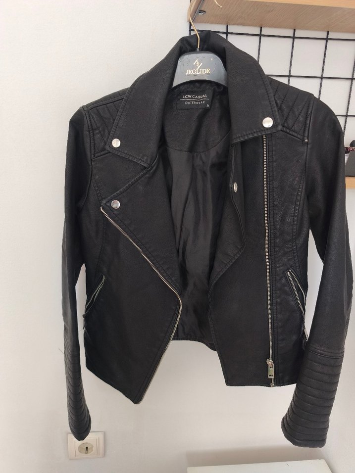 Siyah Deri Ceket - Görsel 2