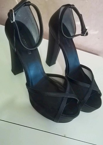 Diger Siyah Platform Topuklu Kadın Ayakkabı - Görsel 6
