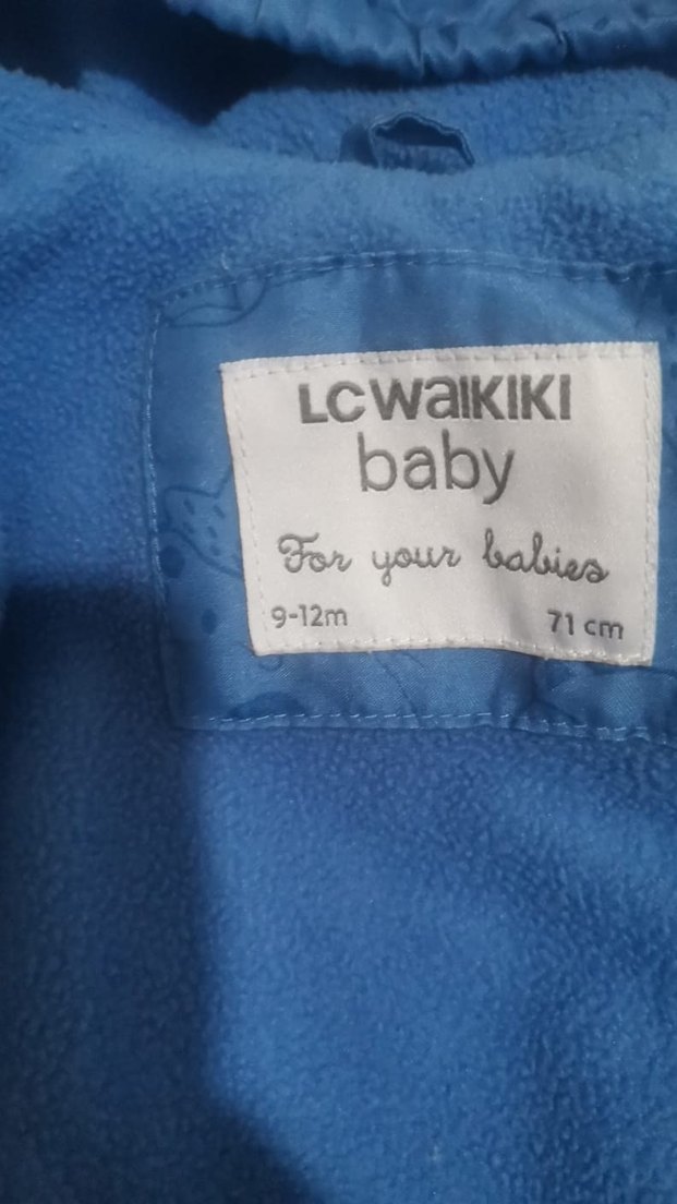 Bebek Erkek Mavi Örgü Polar Tulum - Görsel 4