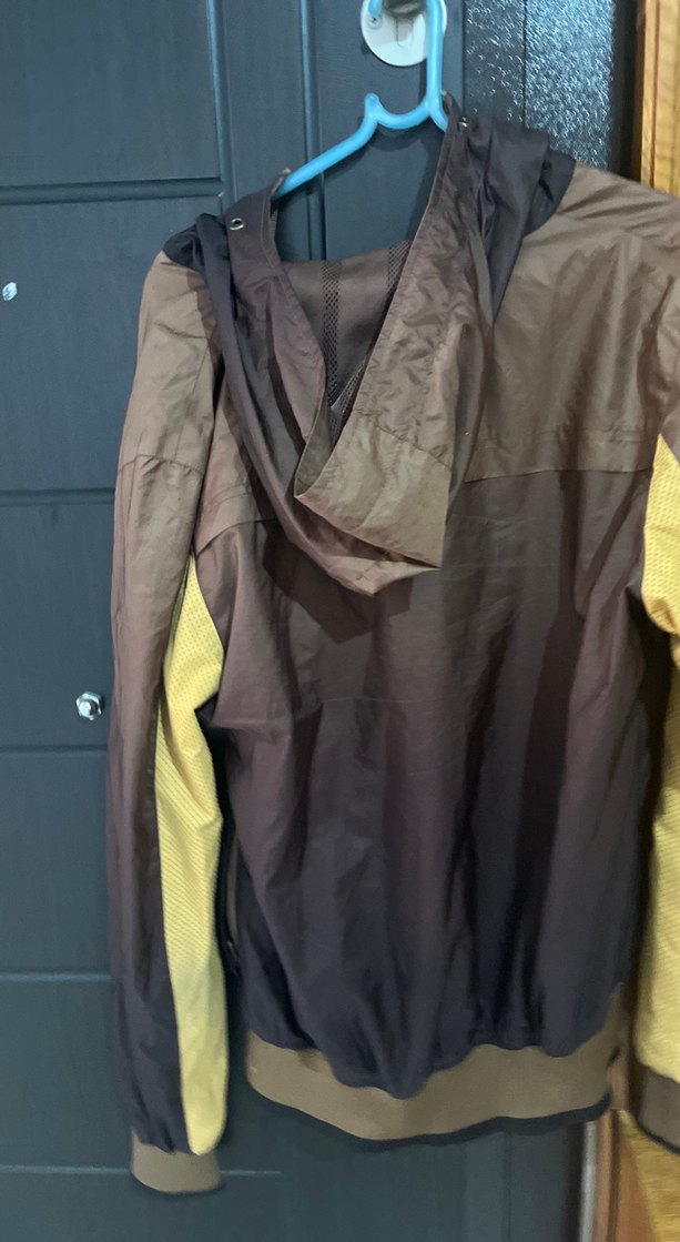 Siyah-Kahverengi Fermuarlı Erkek Yağmurluk - Görsel 4