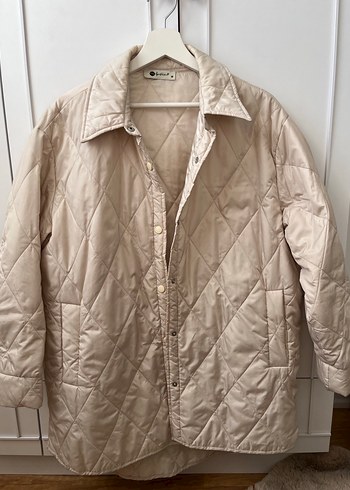 Bej Oversize Mont - Görsel 2