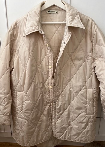 Bej Oversize Mont - Görsel 4