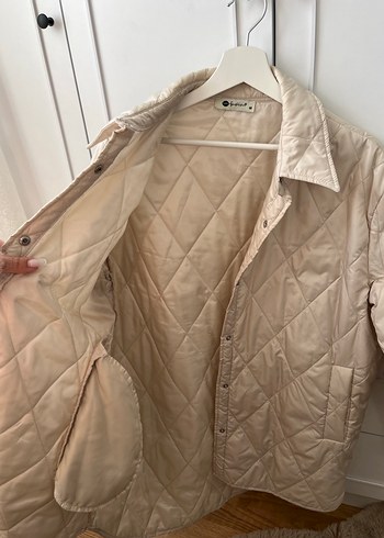 Bej Oversize Mont - Görsel 6