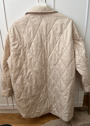 Bej Oversize Mont - Görsel 7