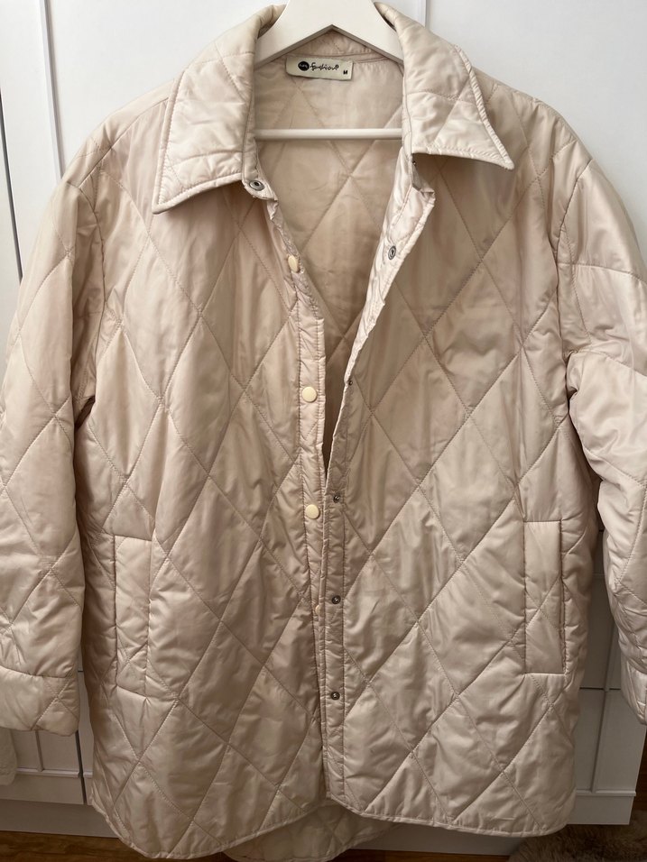 Bej Oversize Mont - Görsel 4