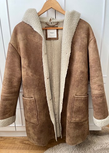 Mango Kürklü Süet Mont - Görsel 3