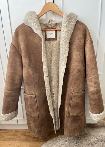 Mango Kürklü Süet Mont - Görsel 2