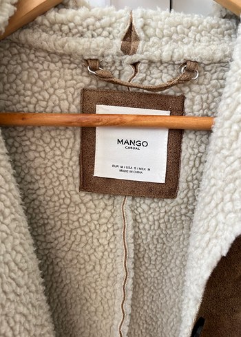 Mango Kürklü Süet Mont - Görsel 7